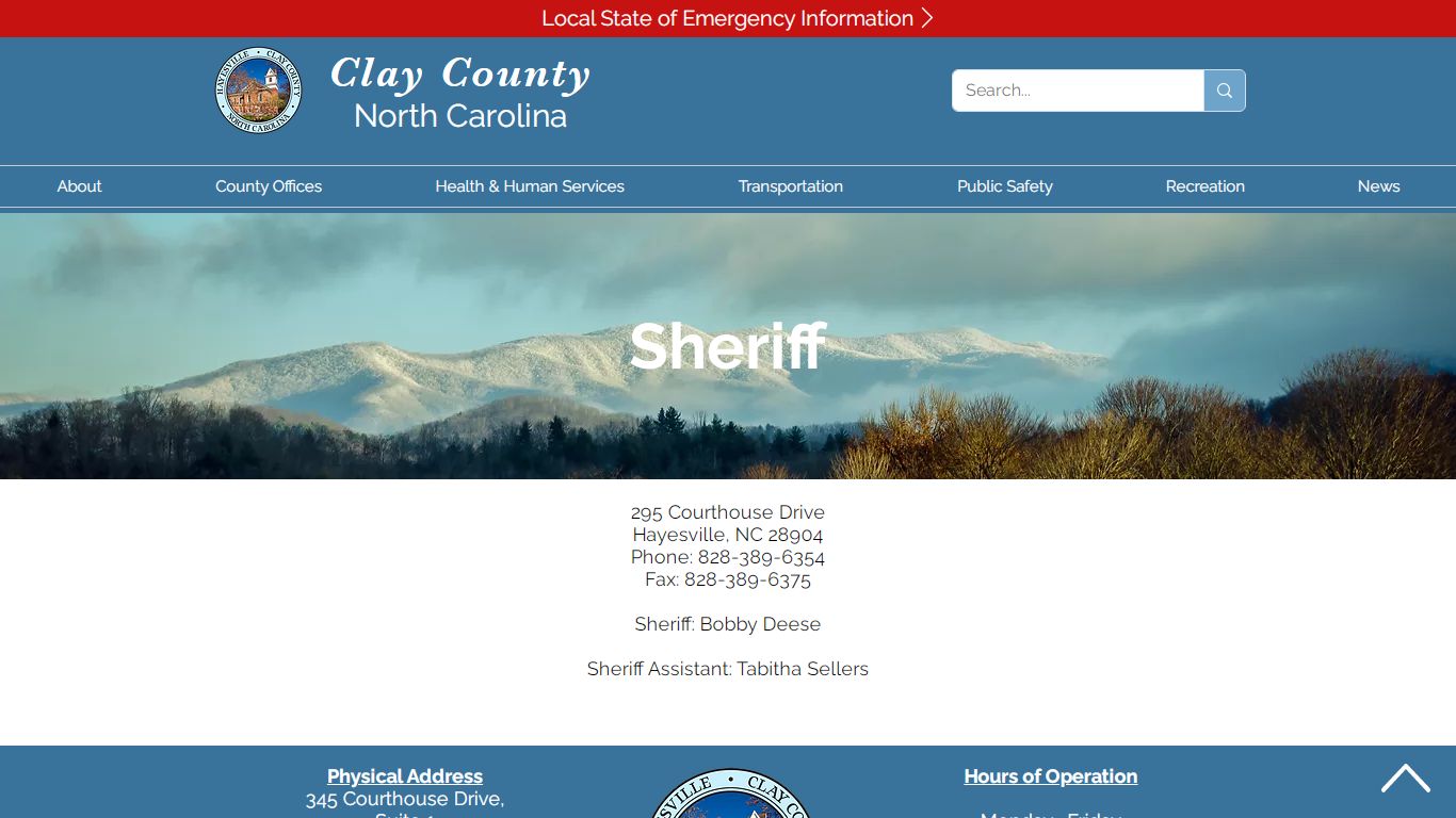 Sheriff | Clay County
